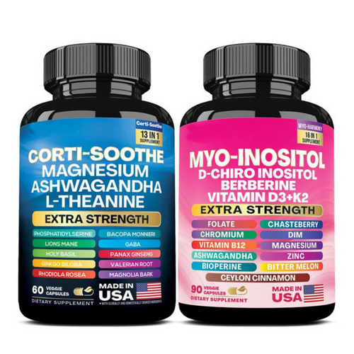 Cortisol 60 and Myo-Inositol 90 Capsules Supplement Bundle